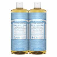 Dr. Bronner's - Pure-Castile Liquid Soap (Baby Unscented, 32 Fl Oz (Pack of 2)