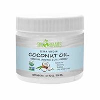 Organic Extra Virgin Coconut Oil by Sky Organics 16.9 oz- USDA Organic Coconut Oil, Cold-Pressed, Kosher, Cruelty-Free, Color Corrector, Skin Moisturizer, Hair Treatment & Baking(1 Pack)