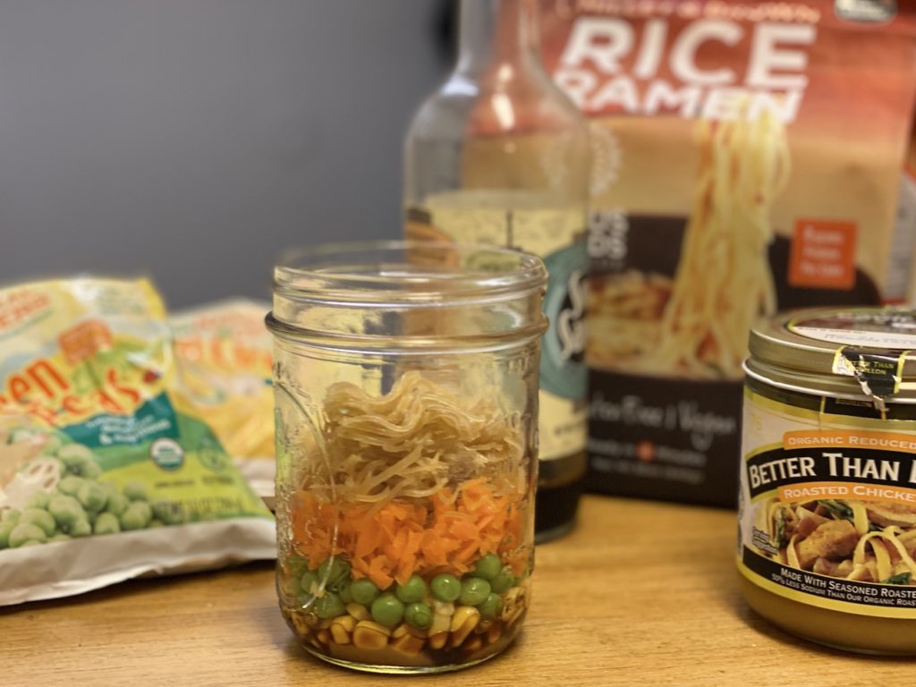 Add Ramen to Soup in a jar mix