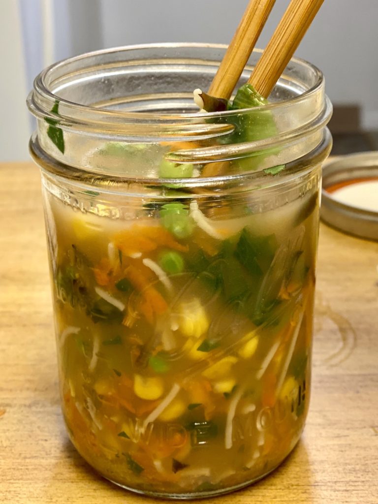 Finished Instant Soup in the Jar