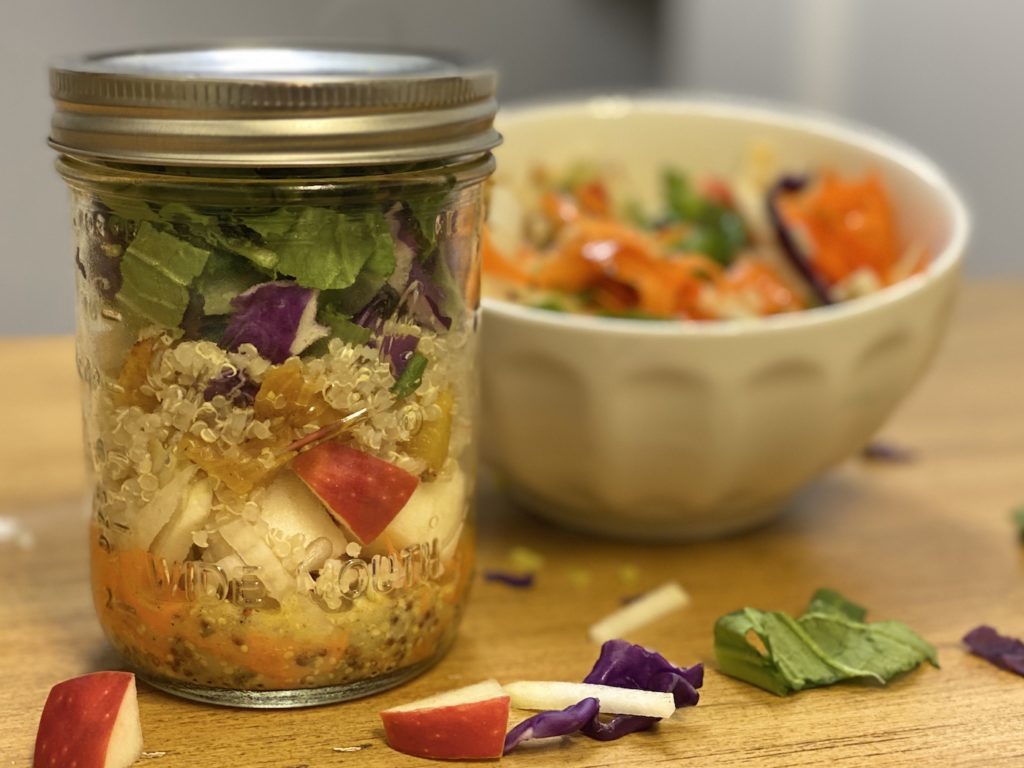 Salad in a jar landscape